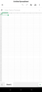 mobile par zoho sheet