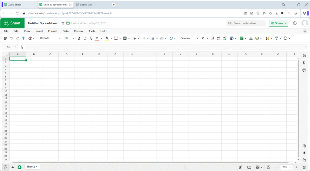 जोहो शीट ओपन हो गई